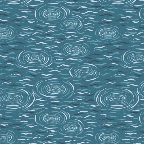 On The Lake - Lake Ripples - Blue - water ripples and circles