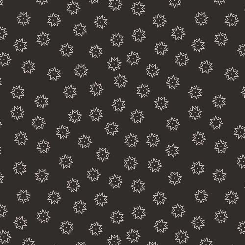Saariselka - North Star - Black - scandinavian style stars on black