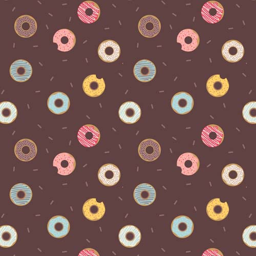 Small Things Sweet - Doughnuts - Brown - frosted dougnuts on brown