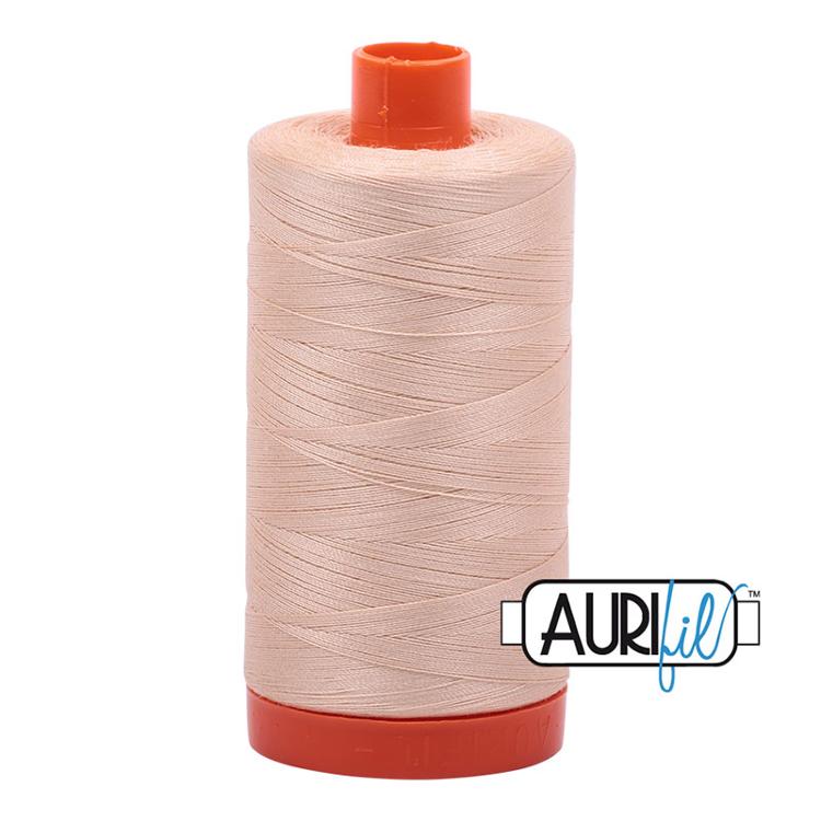 Cotton Mako Thread 50wt 1300M - Aurifil  MK50 2315 - Pale Flesh