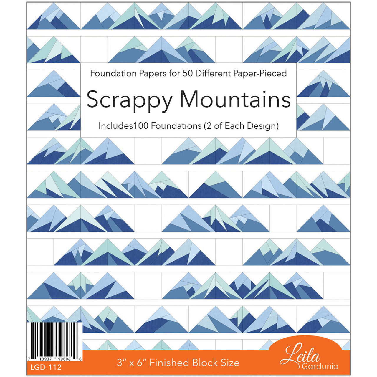Scrappy Mountains - 100 foundation papers for 50 different paper pieced designs