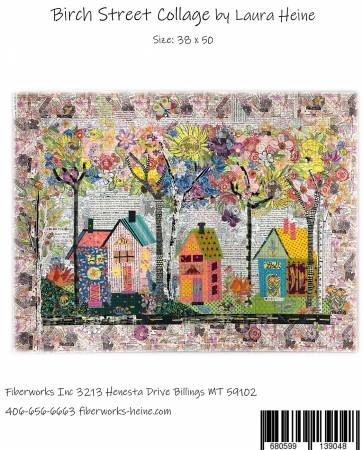 Birch Street Collage-38 x 50 by Laura Heine  LHFWBIRCHST