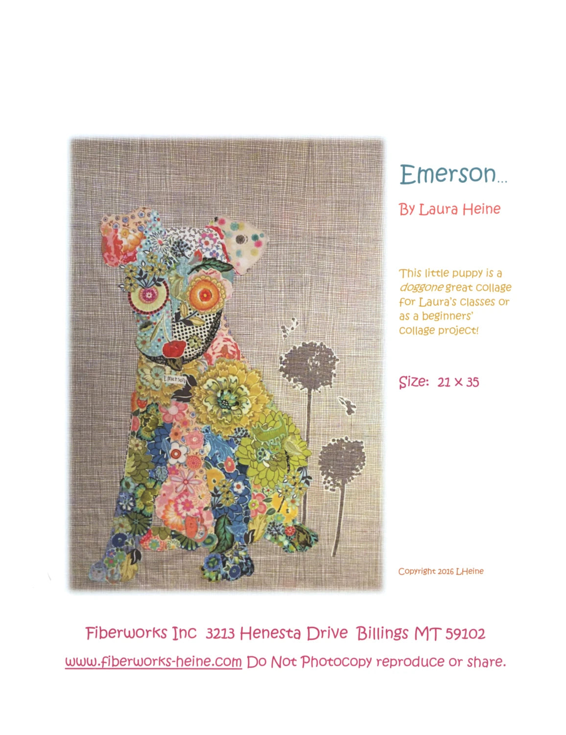 Emerson Puppy collage by Laura Heine