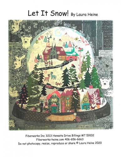 Let it Snow! 36 x 37 collage snow globe- by Laura Heine