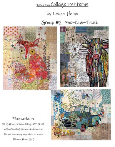 Teeny Tiny Collage Patterns - Group #2 Fox Cow Truck-Finishes 16 X 20 by Lau