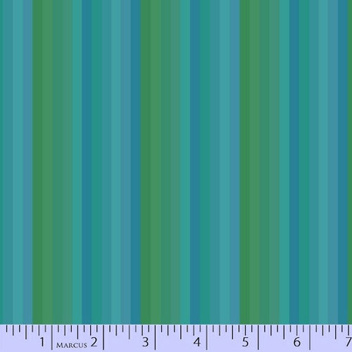 Getting To Know Hue - Teal & Green Stripe - by Nancy Rink