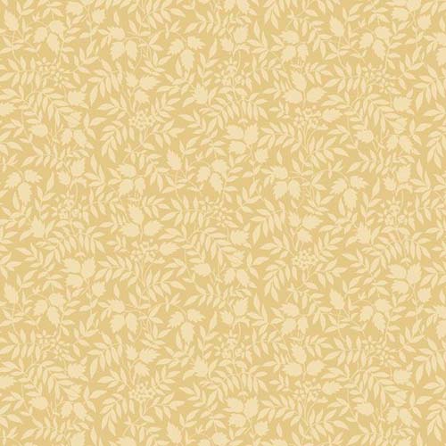 Botanical Journal - Floral Silhouettes - Gold - lighter leaves on  gold
