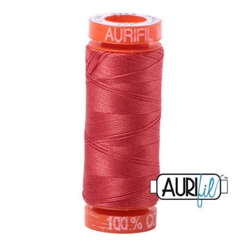 Cotton Mako Thread 50wt 200M Aurifil - 2255 Dark Red