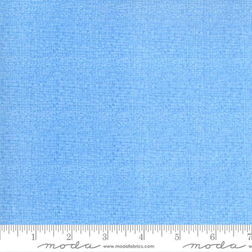Thatched - Mist - light blue crosshatch