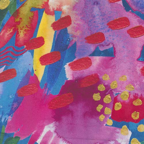 108" Wide Backing -  Coming Up Roses - Sapphire - Bright Floral on blue