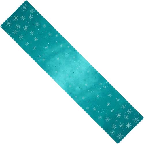 Ombre Flurries - Winter Snowflakes - Turquoise - turquois ombre w/ silver snow