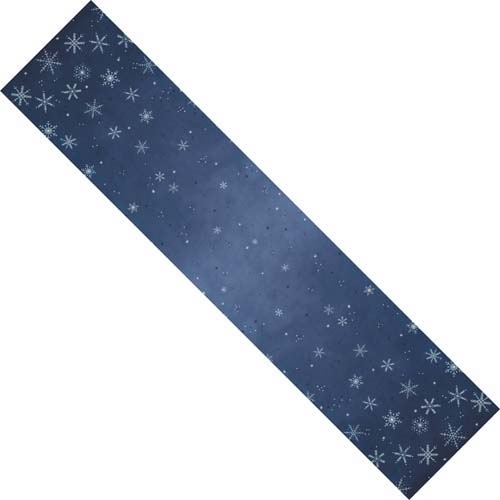 Ombre Flurries - Winter Snowflakes - Indigo - dk blue ombre w/silver snowflakes