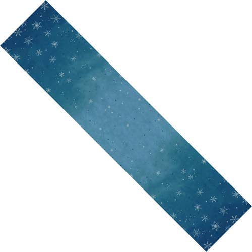 Ombre Flurries - Winter Snowflakes - Peacock - teal ombre w/ silver snowflakes