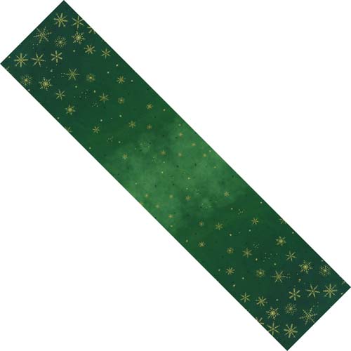 Ombre Flurries - Winter Snowflakes - Christmas Green- dk green ombre w/gold snow