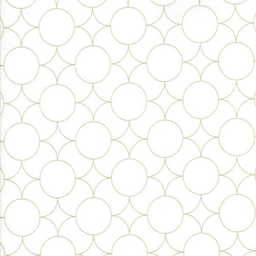 Flourish - Modern Deep Blue White-Celadon Green on White by Natalia Kathleen