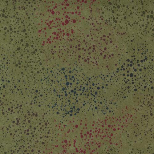108" Wide Back - Kansas Troubles - Green - blue, red & purple spatters on green