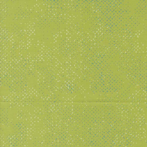 Spotted - Olive You - Leaf - dusty blue & lt green on green spotted mesh