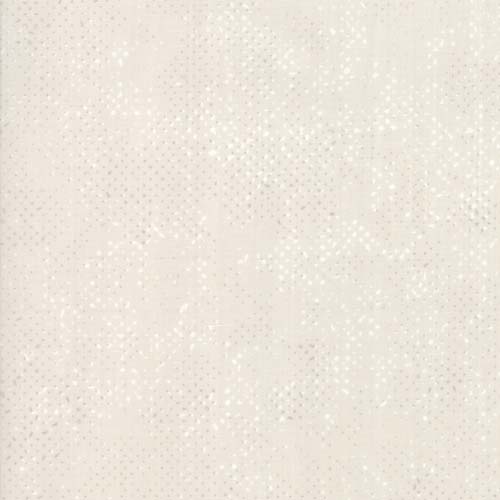 Spotted (Lulu) - Ecru - white and khaki spotted mesh on ecru by Zen Chic