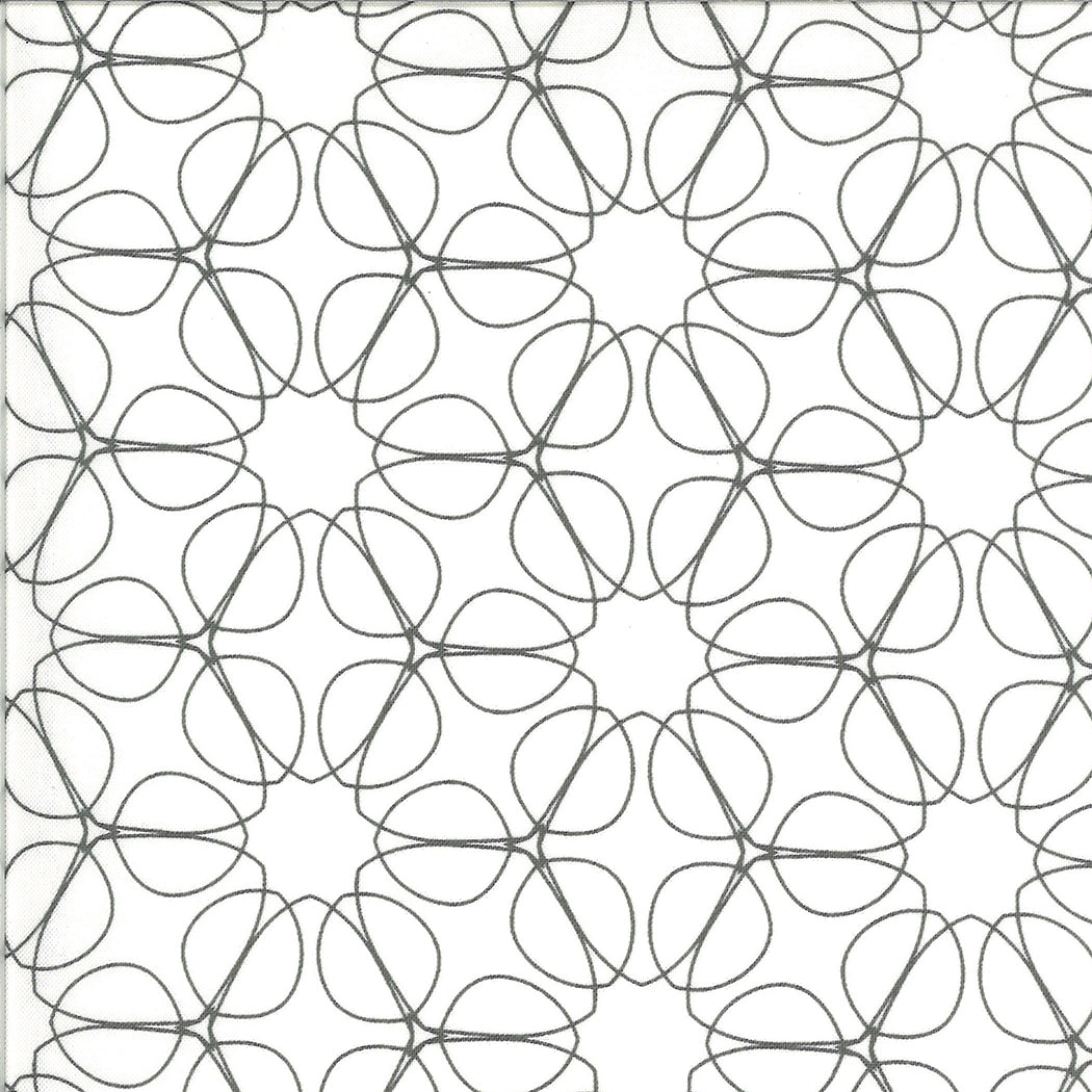 Quotation - Ellipse - cream - gray elliptical line pattern on cream by Zen Chic