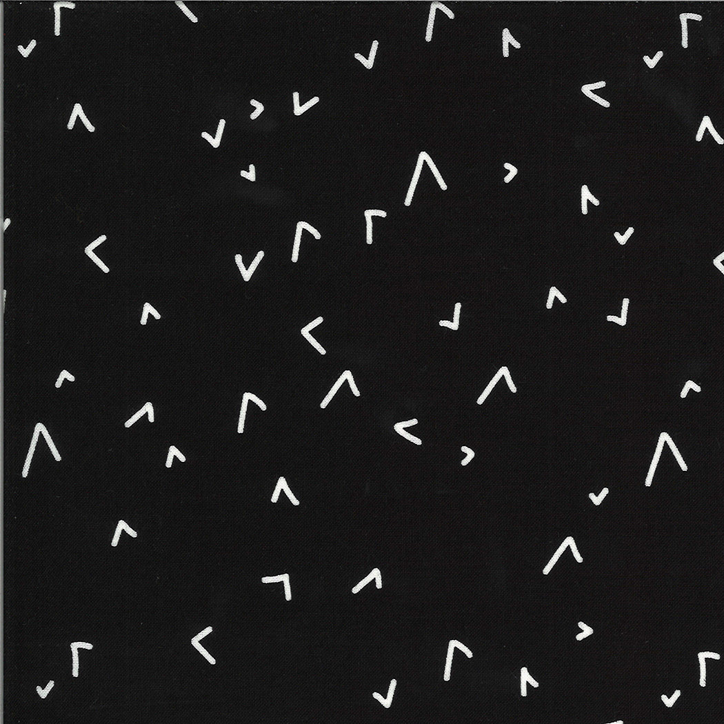 Quotation - Arrowhead -  Ink - scattered "v's" on  black by Zen Chic