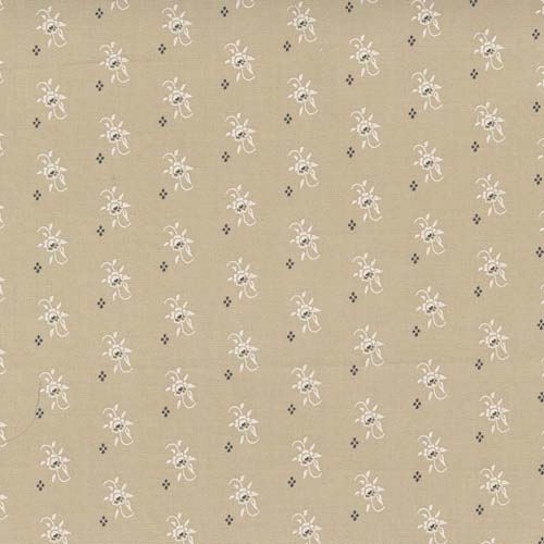 Fresh Fig Favorites - Ditsy - Linen - small floral blender ivory on light tan