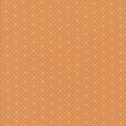 Agatha Road - Eyelet - Orange - cream dots on orange