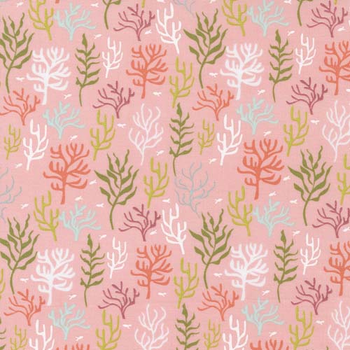 The Sea And Me - Seaweed -Shell pink - colored seaweed on pink