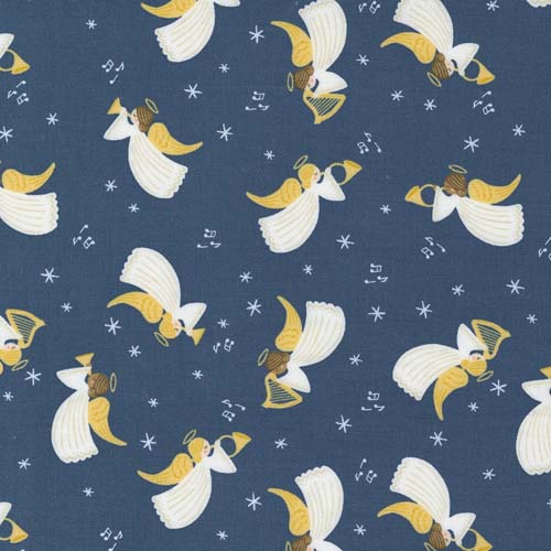Joyful Joyful - Hark the Angels - Midnight blue - flying angels on dark blue