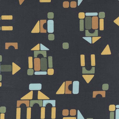 ABC XYZ - Wood Blocks Multicolor on black