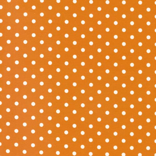 Sweet Melodies - Polka Dots -Orange- white dots on orange- 30's reproduction