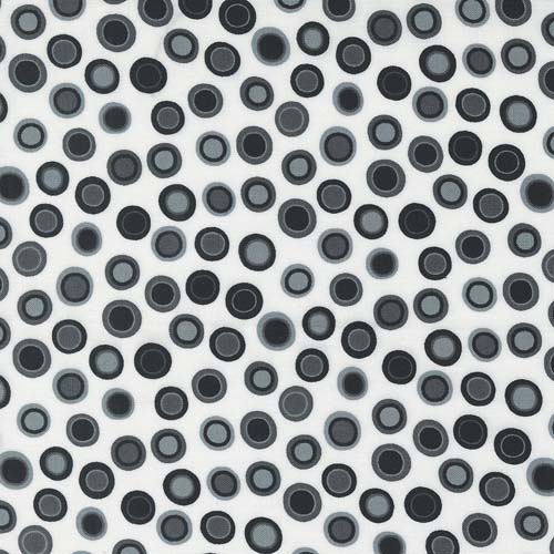Sweet and Plenty - Inner Dots- Sugar Licorice - black & gray dots on white
