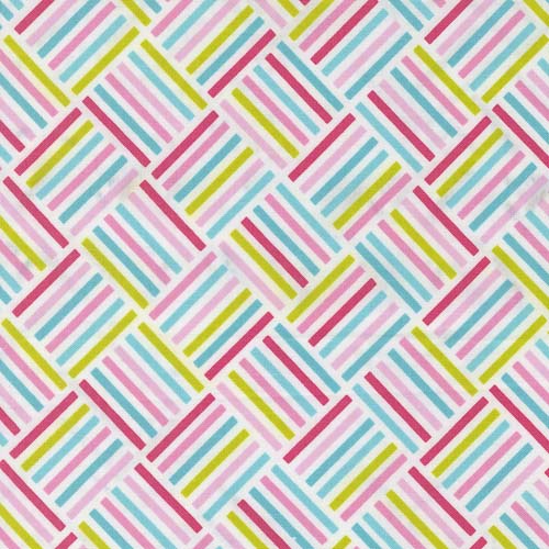 Sweet and Plenty - Fields - Sugar - lt pink basketweave stripes on pink