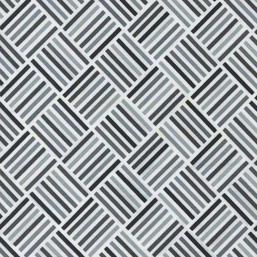 Sweet and Plenty - Fields - Black Licorice - basket weave in shades of gray