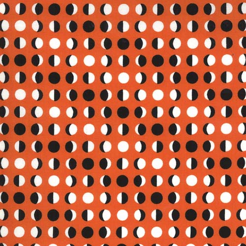 Midnight Magic 2 - Moon Dot - Pumpkin - Moon phases on orange