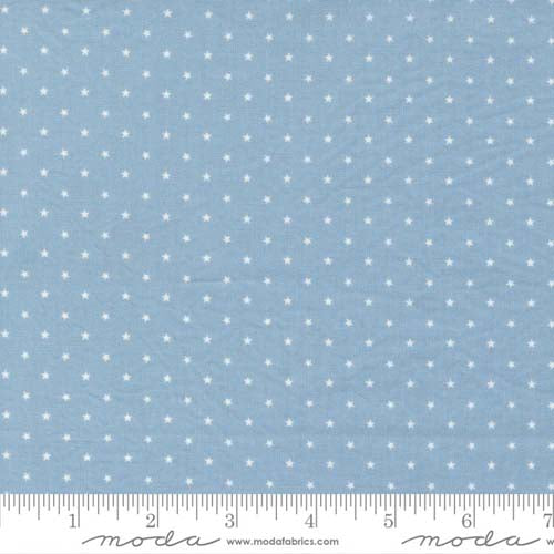 Twinkle - Lake - tiny white stars on dusty blue