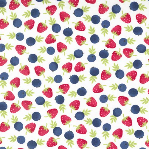 Berry Basket - Berries - Sugar - Blueberries & strawberries tossed on white
