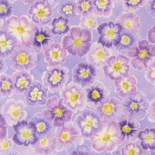 Delphinium - Auricula Florals- Mauve - packed purple flowers on lt purple