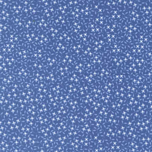 Cali Co - Ditsy Ditsy - Cobalt- blue floral & leaves on dark blue- Corey Yoder