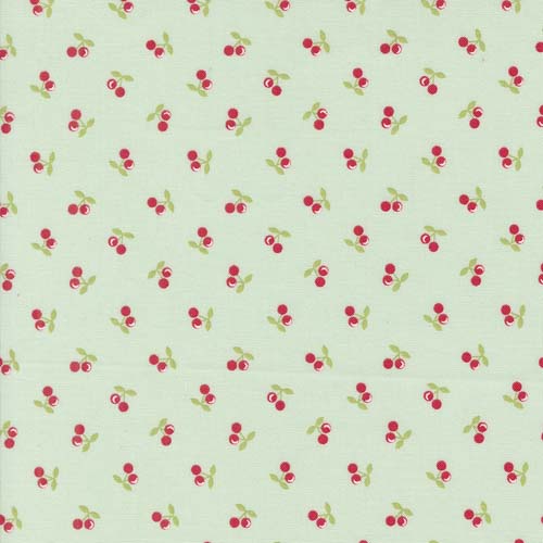 Cali Co - Cherries - Breeze - red cherries on aqua - Corey Yoder