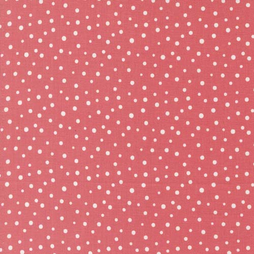 Cali Co - Dottie Dots - Flamingo - White dots on dark coral - Corey Yoder