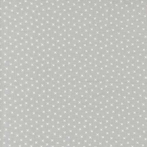 Coriander Colors - X's - Grey -  tiny white x's on gray