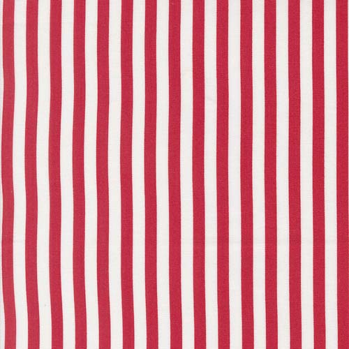 Coriander Colors - Stripes - Red - 1/4 inch red & white stripe