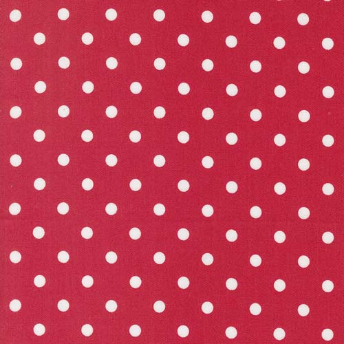 Coriander Colors - Big Dot 1/4in. - Red - white dots on red