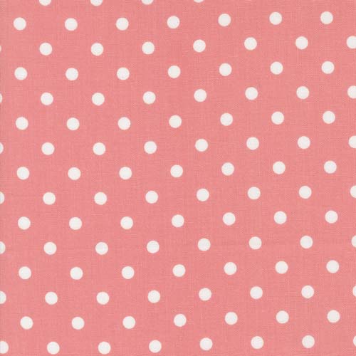 Coriander Colors - Big Dot 1/4in. - Pink - white dots on pink