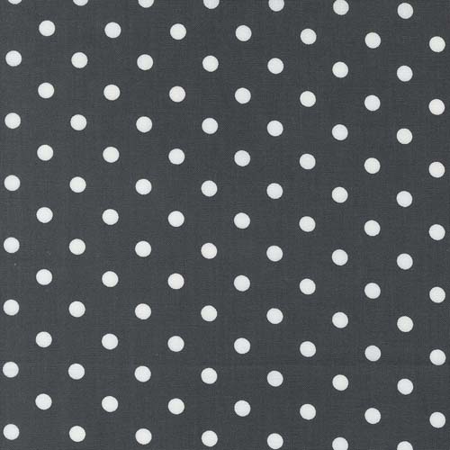 Coriander Colors - Big Dot 1/4in. - Black - white dots on black