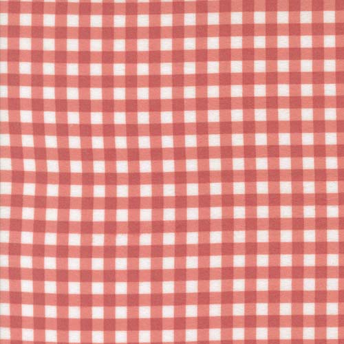 Sherbet Sunshine Flannel - Check - Strawberry -red & white gingham