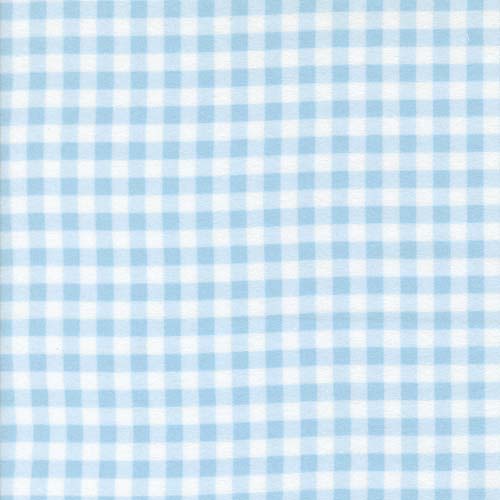 Sherbet Sunshine Flannel - Check - Sky - blue & white gingham