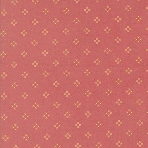 Sherbet Sunshine Flannel - Diamond  X - Strawberry - yellow diamonds on dk pink