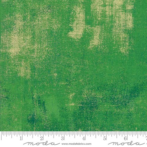Grunge - Fern - Metallic - Green With Metallic Gold by Basicgrey