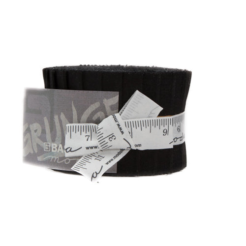 Grunge Junior Jelly Roll - Onyx - 20 Assorted 2.5 Inch Strips by BasicGrey